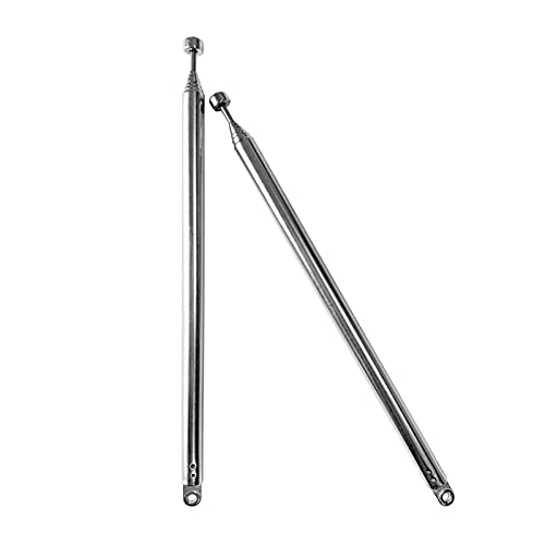 Radio Antenna, FM Portable Telescopic Antenna TV Radio DAB AM/FM Stereo Reception 7 Section (2 Pack)
