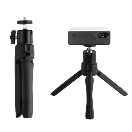 Juego de 2 soportes para proyector, mini trípode para proyector, soporte para proyector con tornillos de 1/4'' y cabezales esféricos, mini trípode para proyector, soporte de mesa para cámara, teléfono