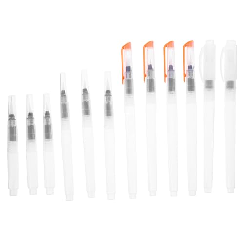 TEMPNAP 12個 水彩画用詰め替え可能筆 大人向け携帯用耐久性水溶性顔料供給ブラシ 素早い清掃簡単持続可能な創作ツール