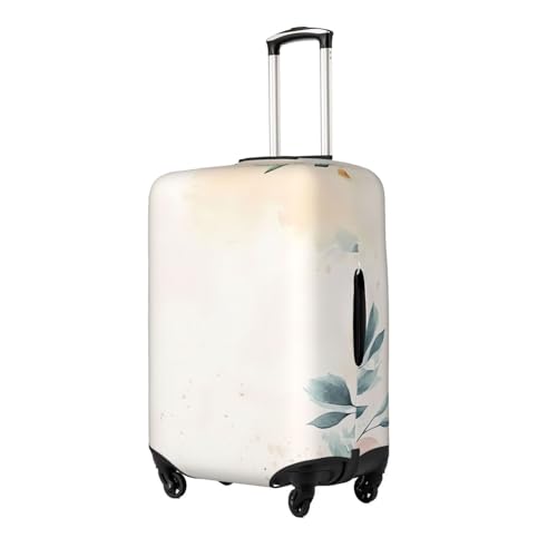 Watercolor Wreath Elastic Travel Luggage Cover, Washable Spandex Suitcase Protector, Anti-Scratch Fits 18-32 Inch2