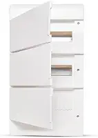 Quadro Embutir Ouro Box 36 Módulos Din Porta Opaca Steck Branco 36 Módulos