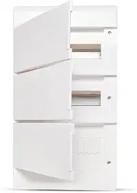 Quadro Embutir Ouro Box 36 Módulos Din Porta Opaca Steck Branco 36 Módulos