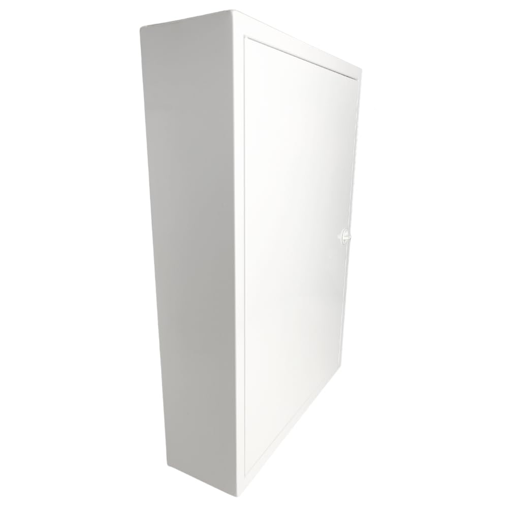Doktorvolt Scatola di Distribuzione a Parete, Alloggiamento in Metallo, 72 Moduli, 4 File Con Porta, Bianco, IP30, IK07, per Installazione in Casa