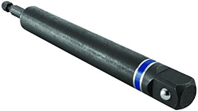 IRWIN Tools 1899891 Impact Performance Series Hex Shank to Square Drive Socket Adapter, 1/4-Inch Hex to 1/2-Inch Square, 6-Inch Length