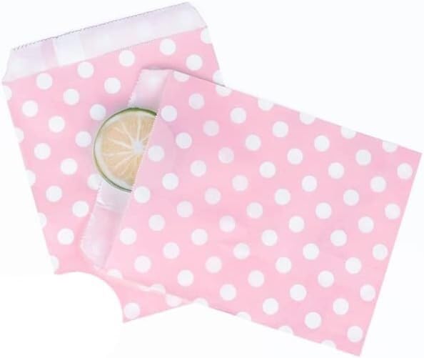 worki prezentów z liną 50 sztuk torebek prezentowych z papieru pakowego, wielokolorowe, różne wzory, upominki na imprezę, wiele rozmiarów(Hearts,100pcs)