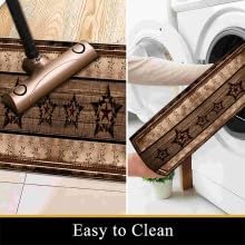 Machine Washable Western Runner Rug,2x7ft,Farmhouse Entrance Runner Rug,Black and Brown Star Hallway Rug Thin Indoor Runner Rugs with Rubber Backing Floor Mat Suitable for Kitchen Bedroom - Image 6