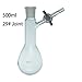 DADAKEWIN 500ml Reaction Flask Reaction Kettle Flasks Pear-Shaped with 29# Joint, PTEF Stopcock Borosilicate 3.3 Glass Customizable Lab Flasks Glassware- Pack of 1 (Size : 500ml/29#)