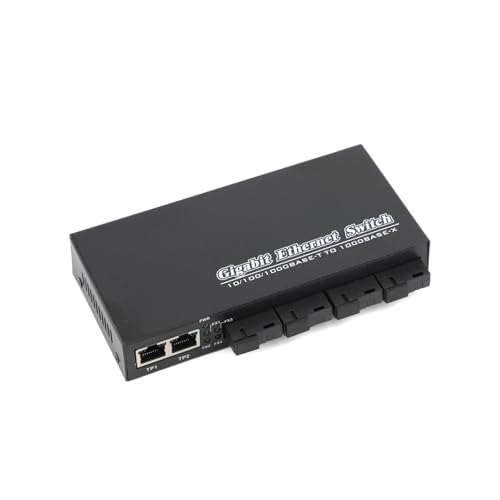 Convertisseur fibre optique Gigabit à 4 ports SC étendant le réseau RJ45 sur 20km