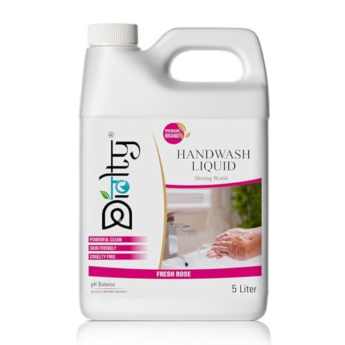Image of Hand Wash Liquid 5L Rose Refill Can - 99.9% Germ Protection, Moisturizing, Paraben-Free, Long-Lasting Scent, Bulk for Soft Hands