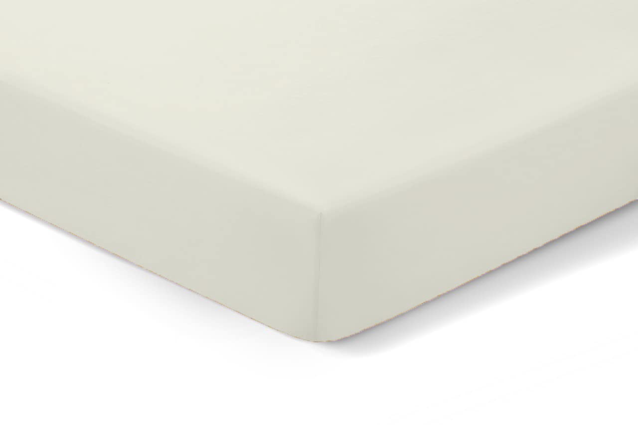 Amigozone Cream Extra Deep 16"(40Cm) Non Iron Percale Pollycotton Fitted Sheets (Pair Of Pillow Cases Only, )