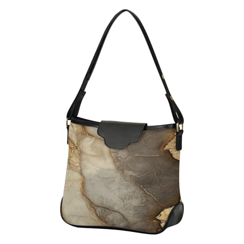 Sac à bandoulière femmes et adolescentes spacieux style marbre beige fini le manque de place
