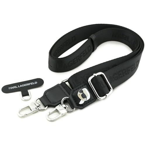 CG Mobile Universal Lanyard Karl Lagerfeld Universal Strap Tether Patch Karl Metal Logo (Black)