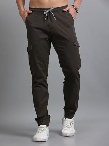 Image of U.S. Pitchers Mens Twill Laffer Cargo Joggers I 6 Pocket Utility Pants I Stylish Comfort Fit I 12 Colors I Sizes 30 to 38
