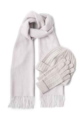 Fishers Finery Women's 100% Cashmere 3pc Hat Glove and Scarf Set; with Exquisite Box2