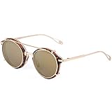 Dollger Double Lens Clip On Sunglasses Non-flip Lens Round Steampunk Style Glasses for Men Women