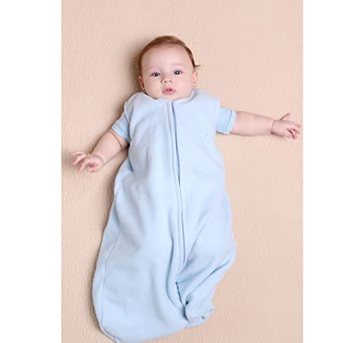 Saco de Dormir em Soft PET Thermo Azul Bebê Antipilling Cor:Azul;Tamanho:M - 6 a 12 meses