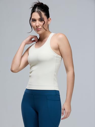 Image of CAVA Tank Us Later Women's Ribbed Tank Top | Sleeveless Activewear with Built-in Bra | Full Length, Stretchable, Moisture-Wicking