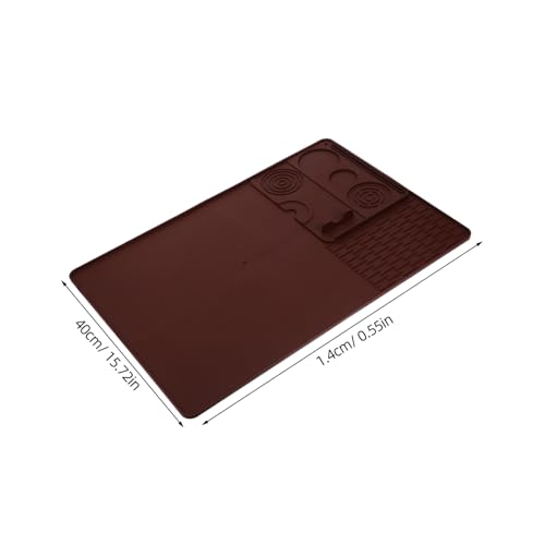 Alfombrilla de silicona para cafetera, protector antideslizante de barra de café y platos 4