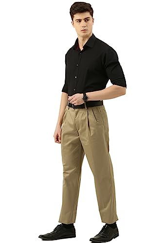 Image of Peter England Men's Mid Rise Regular Fit Jeans Solid Pattern Jeans