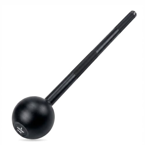 Image of Leeway (14kg) MaceBell Mugdar Meel Indian Clubbell for Functional Training & Strength | Cast Iron Macebell | Gada Style Traditional Fitness, Shoulder Mobility, Grip Strength(Black,14kg Steel Mace)