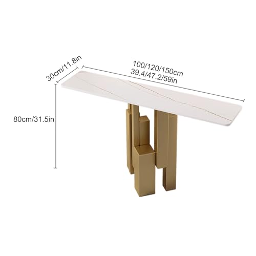 Mesa de sofá gris para pasillo estrecho que transforma tu entrada moderna 3