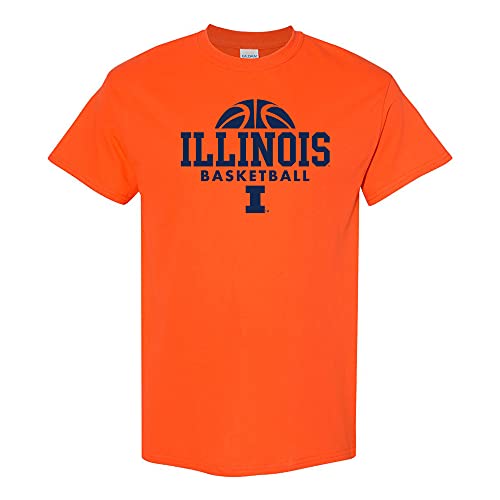 AS08 - Illinois Fighting Illini Basketball Hype T-Shirt - Large - Orange