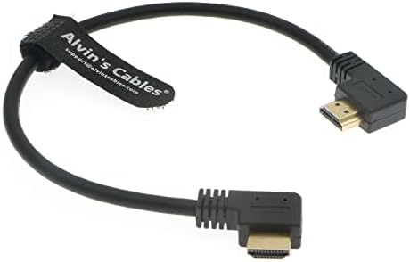 Alvin's Cables Z Cam E2 L kształt 4K 60P kabel HDMI do monitora Atomos Shinobi Ninja V | Portkeys BM5 od lewego kąta do prawego kąta szybki przewód HDMI 30cm