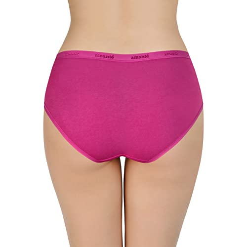 Image of Amante Solid Cotton Low Rise Hipster Panty Pack(Pack of 3)