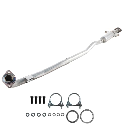 Exhaust Resonator Pipe Assembly Compatible with Toyota Camry 2003 2004 2005 2006 2.4L, Direct-fit Automotive Replacement Part, Gaskets and Clamp Included