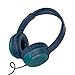 Galakto Kinder-Kopfhörer in Dunkelblau für zu Hause, unterwegs oder auf Reisen, kindgerechte Lautstärke, hervorragender Klang und Robustes Textilkabel, Zubehör
