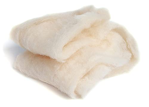 Image of Desert Breeze Distributing Maori Wool Carded Batting, 100% Natural New Zealand Wool Made by DHG in Italy for Needle Felting, 3.5 OZ, 27 Micron, Color Frittata Beige