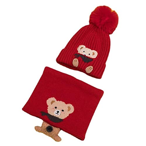 Gorro sombrero de beanie para evitar resfriados en niños con bufanda suave 6