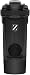 Zoyer Protein Shaker Bottle (24-Ounce) Mixer Bottle With Twist And Lock Protein Box Storage (Black)