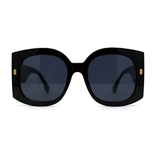 Womens Thick Temple Plastic Square Mod Butterfly Sunglasses - Main Image