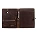 TRISKY Leather Portfolio for Men and Women - Professional Brown Business Padfolio Men - Leather Folder Portfolio and Document Holder - Professional Binder and Folio Organizer