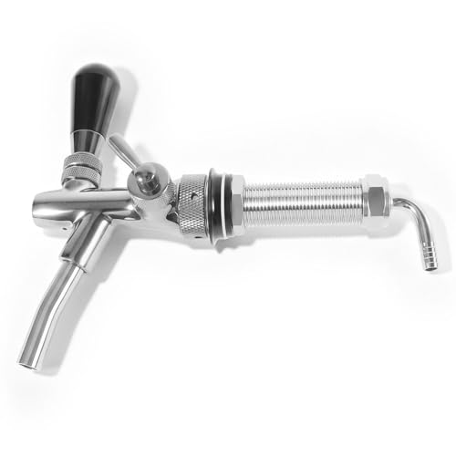Grifo de cerveza con control de flujo ajustable y núcleo inoxidable 2