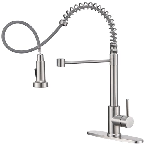 SOEBIZ Kitchen Sink Faucet with Pull Down Sprayer Brushed Nickel