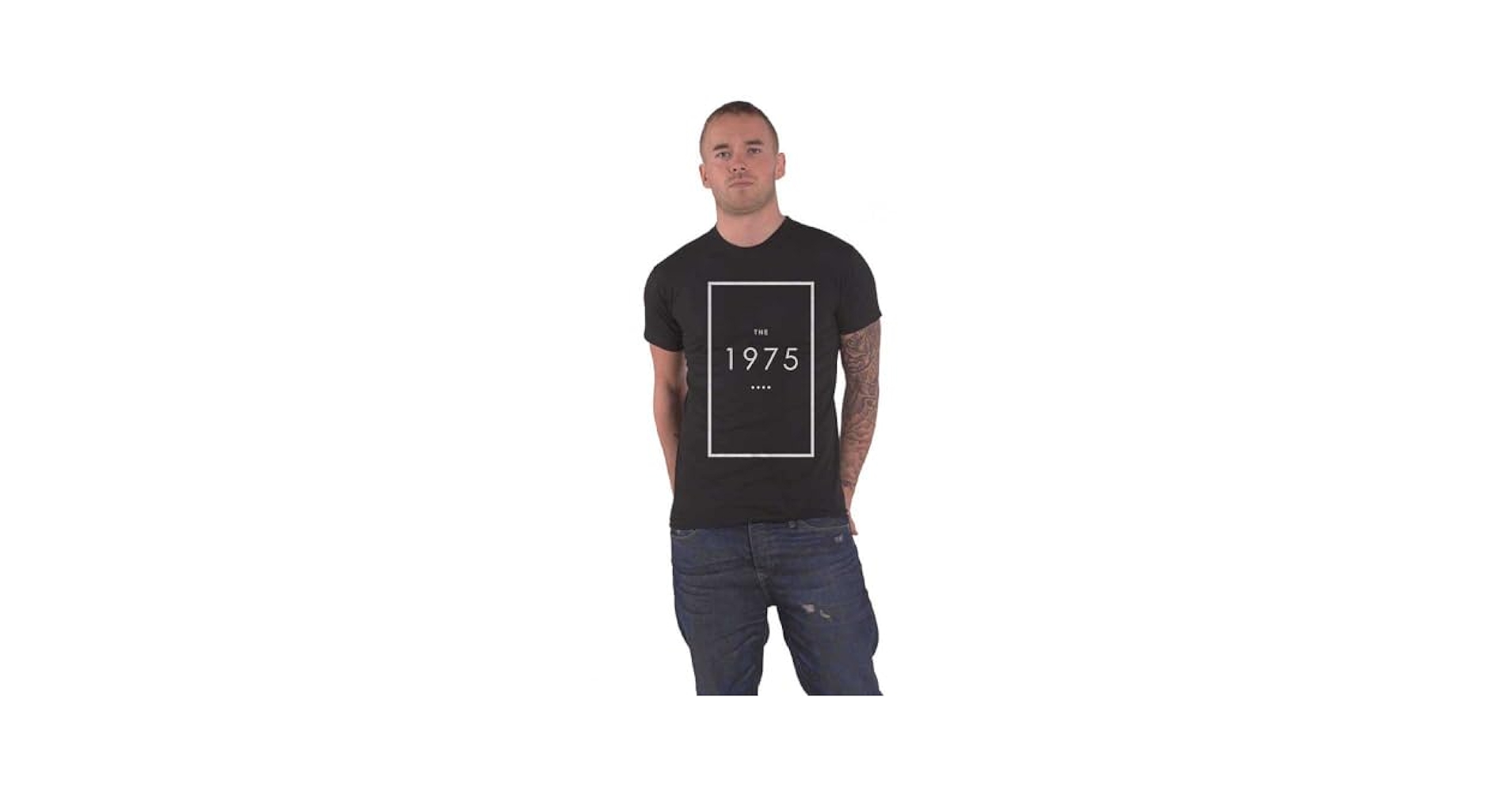Amazon.co.jp: [The 1975] T Shirt Original Band Logo Outline