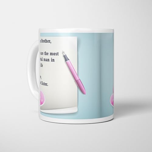Image of NH10 DEISGNS Raksha Bandhan Gifts Pack for Brother, Combo Gift Pack of Designer Rakhi, Printed Coffee Mug, Happy Raksha Bandhan Greeting Card, Roli Chawal Combo Set (Pack of 5)(RMCKRCG706)