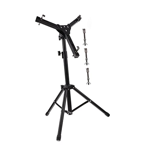 FAVOMOTO Adjustable Alloy Practice Drum Rack Snare Drum Holder 12in Folding Stand Black
