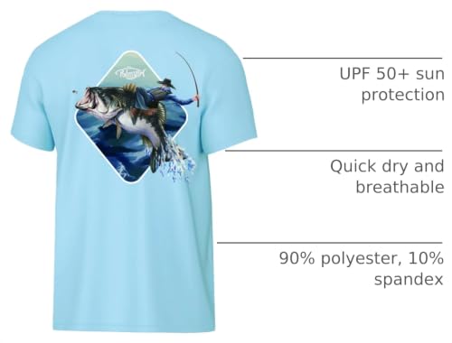 Image of Palmyth Boys Fishing Shirt Short Sleeve UPF 50+ Youth Performance T-Shirt