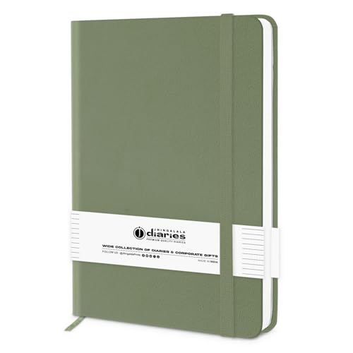 Image of Jhingalala Diaries - Hardbound Leather Cover Pocket Size Corporate Executive Diary Notebook I Pocket Diary For Men and Women I A6 Size I 80gsm Paper I 192 Ruled Pages (Forest Green)
