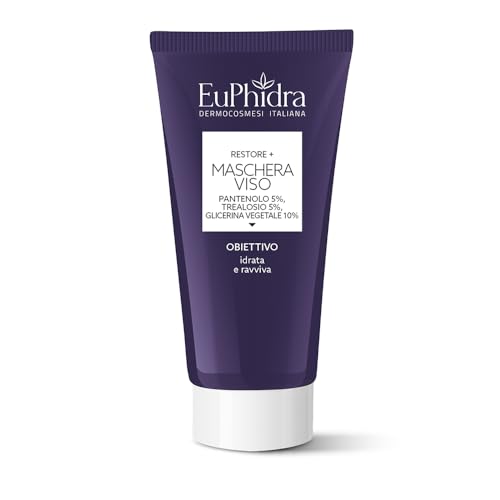 Euphidra Restore + Mascarilla Facial Con Pantenol-Trehalosa-Glicerina Vegetal Hidrata Y Reaviva