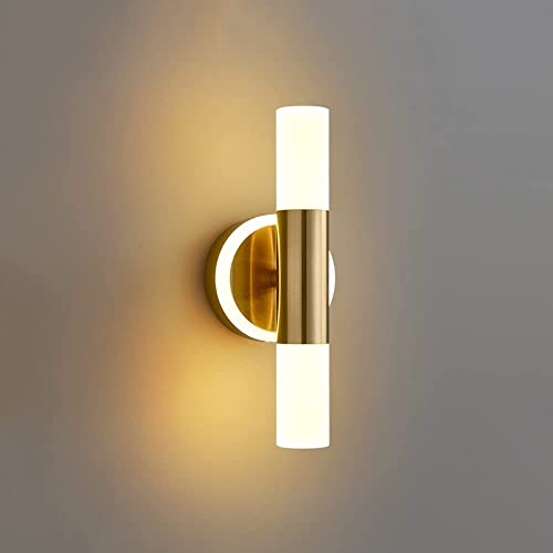 Aplique de pared dorado nórdico WQHPLMD para iluminación decorativa de salón y dormitorio