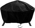 Blackhoso Round Fire Pit Cover, 58 Inches Diameter, 58 x 24 inch Waterproof Firepit Covers, for Patio Fire Pit, Full Coverage Dustproof Anti UV Outdoor Fire Pit Cover