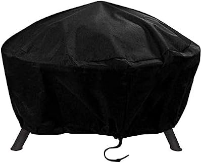 Blackhoso Round Fire Pit Cover, 40 Inches Diameter, 40 x 24 inch Waterproof Firepit Covers, for Patio Fire Pit, Full Coverage Dustproof Anti UV Outdoor Fire Pit Cover