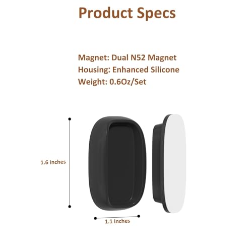 Image of ZORBES 5Pcs Magnetic Wall Mounts for Remotes, Self-Adhesive Magnetic Wall Holders, Non-Slip Snap-on Remote Wall Mounts for AC, TV, Ceiling Light or Fan
