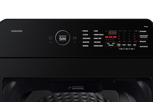 Image of Samsung, 10kg, 5 Star, AI Wash, Eco Bubble, AI Energy Mode, AI VRT+, Quick Wash, Smart Control, Digital Inverter, Fully-Automatic Top Load Washing Machine, WA80F10E2CTL, Deep Charcoal