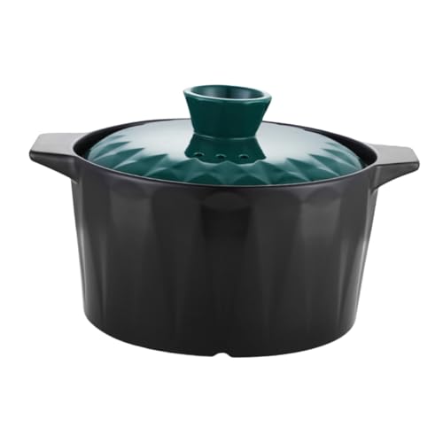 IMIKEYA Cazuela de Sopa y Estofado de Cerámica con Tapa para Cocinar Guisos Caseros Olla para Guisar y Cocinar Utensilios Delicados Cocina