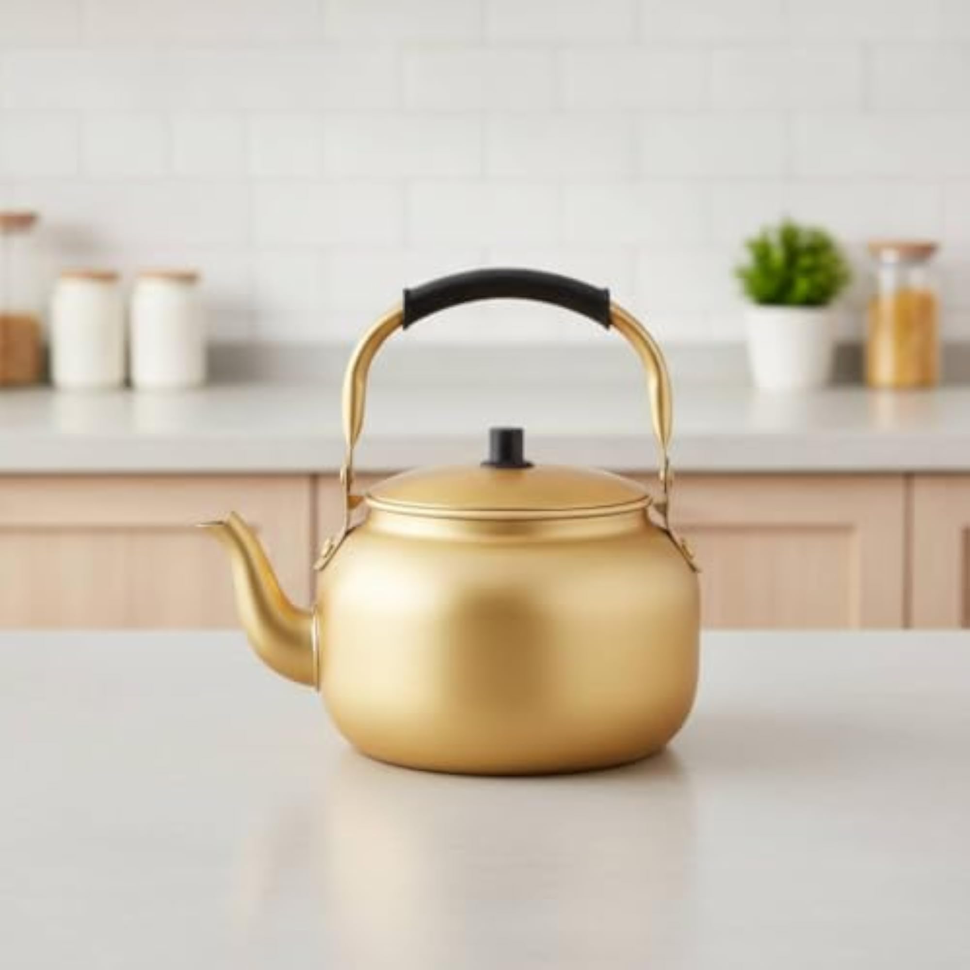 Portable Aluminum Tea Kettle, Easy Pour Cookware